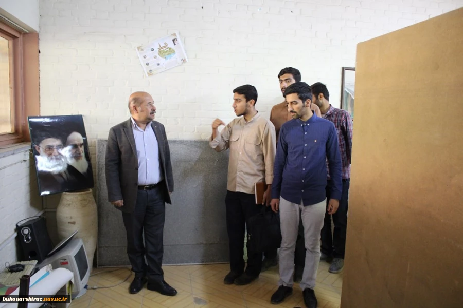 بازدید دکتر جامعی از حوزه بسیج دانشجویی دانشگاه فنی وحرفه ای استان فارس 6