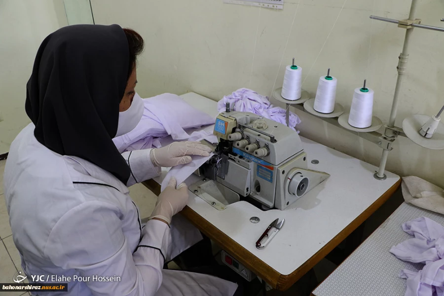 گزارش تصویری از تولید ماسک در دانشکده فنی دختران شیراز  5