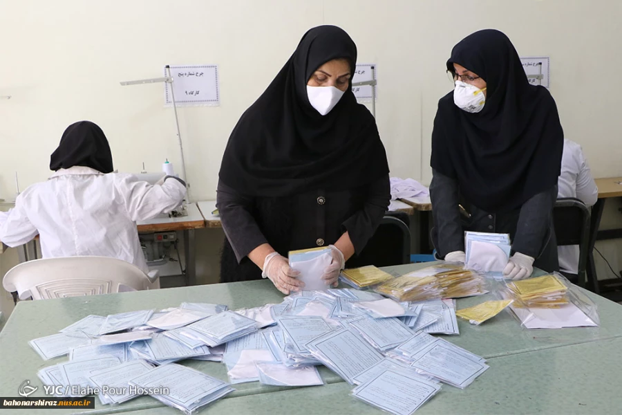 گزارش تصویری از تولید ماسک در دانشکده فنی دختران شیراز  20