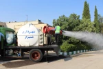 ضدعفونی دانشکده شهید باهنر شیراز  توسط شهرداری شیراز برای برگزای کنکور ارشد 99  2