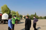 ضدعفونی دانشکده شهید باهنر شیراز  توسط شهرداری شیراز برای برگزای کنکور ارشد 99  4