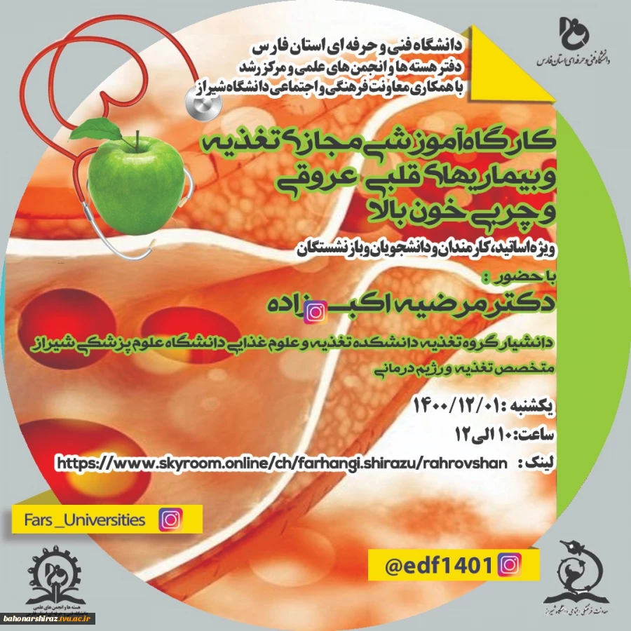 کارگاه آموزشی مجازی تغذیه و بیماری های قلبی عروقی 2