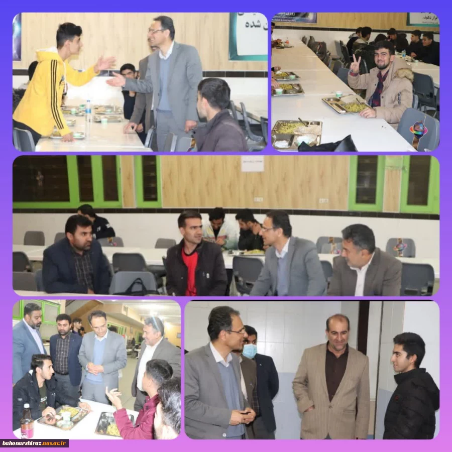 بازدید دکتر ترک زاده  از خوابگاه و سلف سرویس دانشجویی به مناسبت 16 آذز 2
