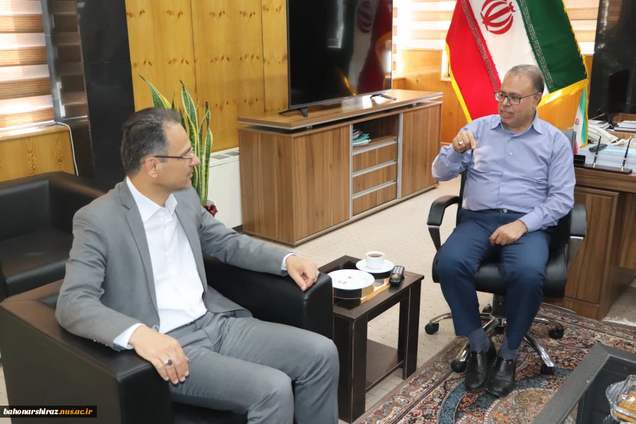 نشست صمیمی رئیس دانشگاه فنی و حرفه ای استان فارس با رئیس سازمان برنامه و بودجه استان فارس 2
