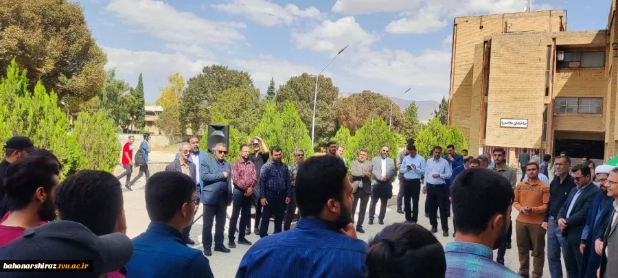 تجمع کارکنان، اساتید ،دانشجویان دانشگاه فنی و حرفه ای استان فارس  در محکومیت جنایات رژیم اسرائیل وحمایت از مردم مظلوم فلسطین  2